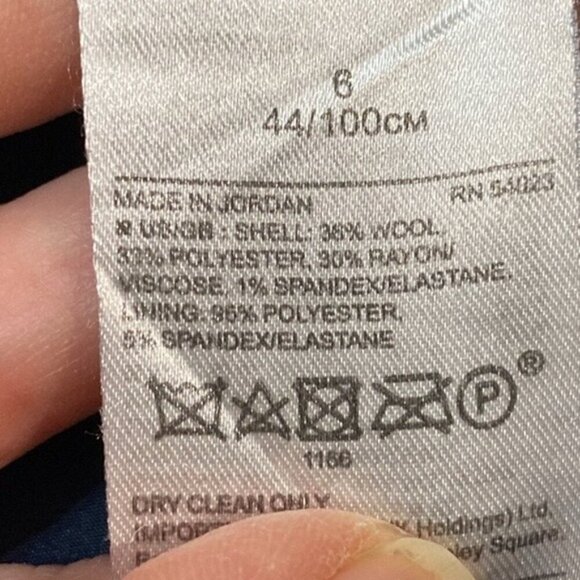 Banana Republic Straight leg Pants Trouser blue Logan Wool size 6 - Picture 13 of 14